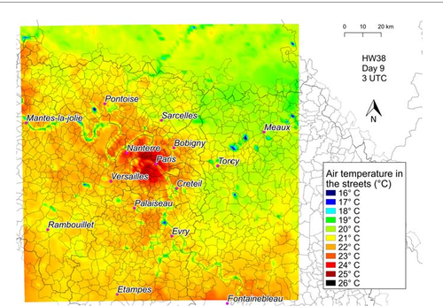 Häufigkeit, Dauer und Schweregrad von Hitzewellen werden in den nächsten Jahrzehnten stark zunehmen am Beispiel Paris, Frankreich (Viguié et al 2020)